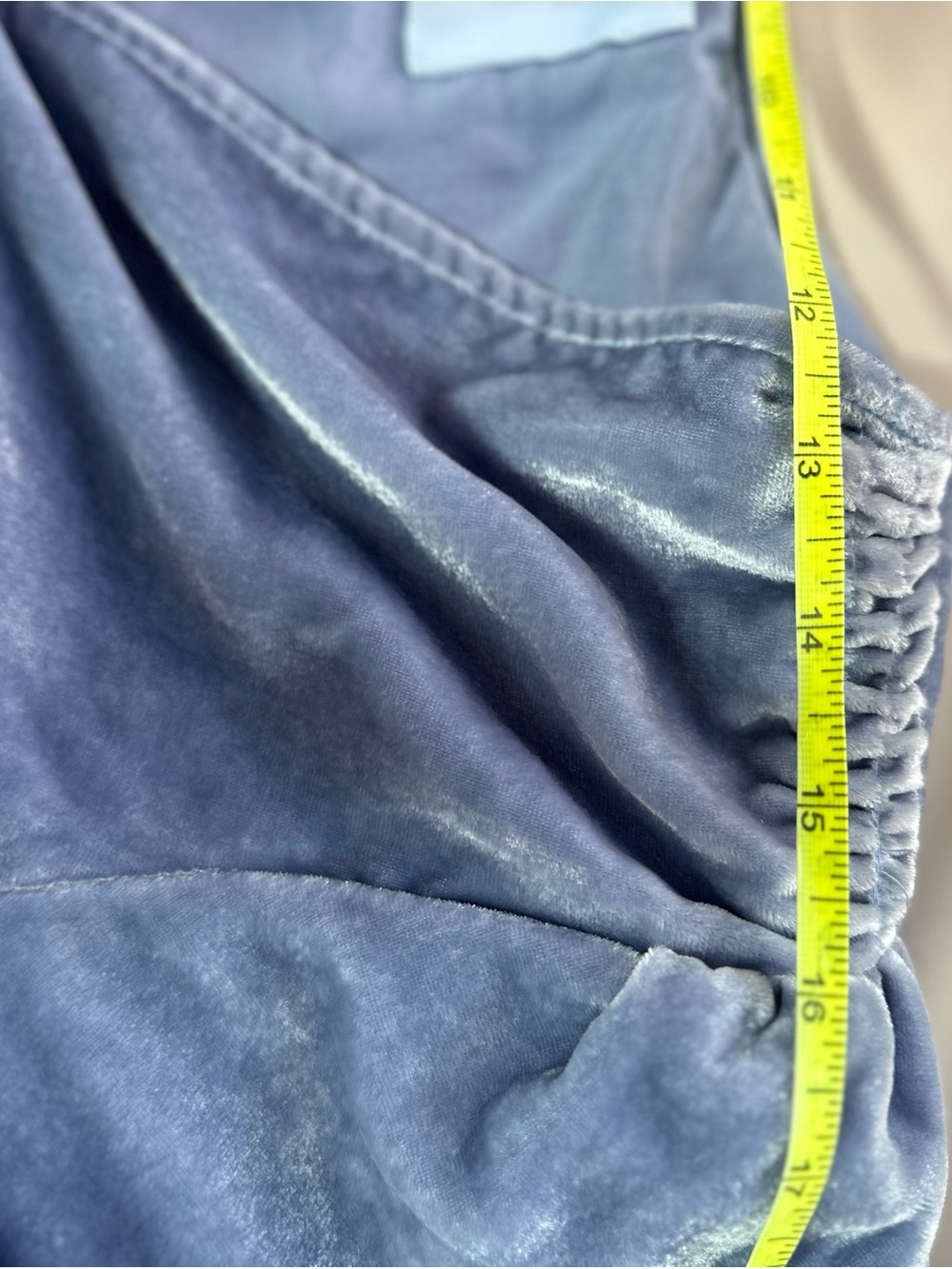 Anthropologie Dusty Blue Periwinkle Velvet Button-Front Maxi Dress - Picture 6 of 7
